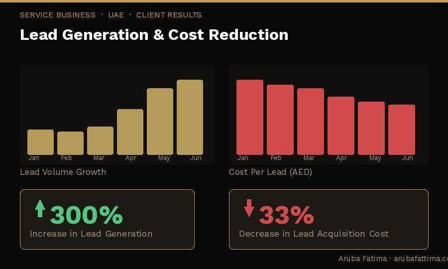 UAE Service Lead Growth documented performance dashboard